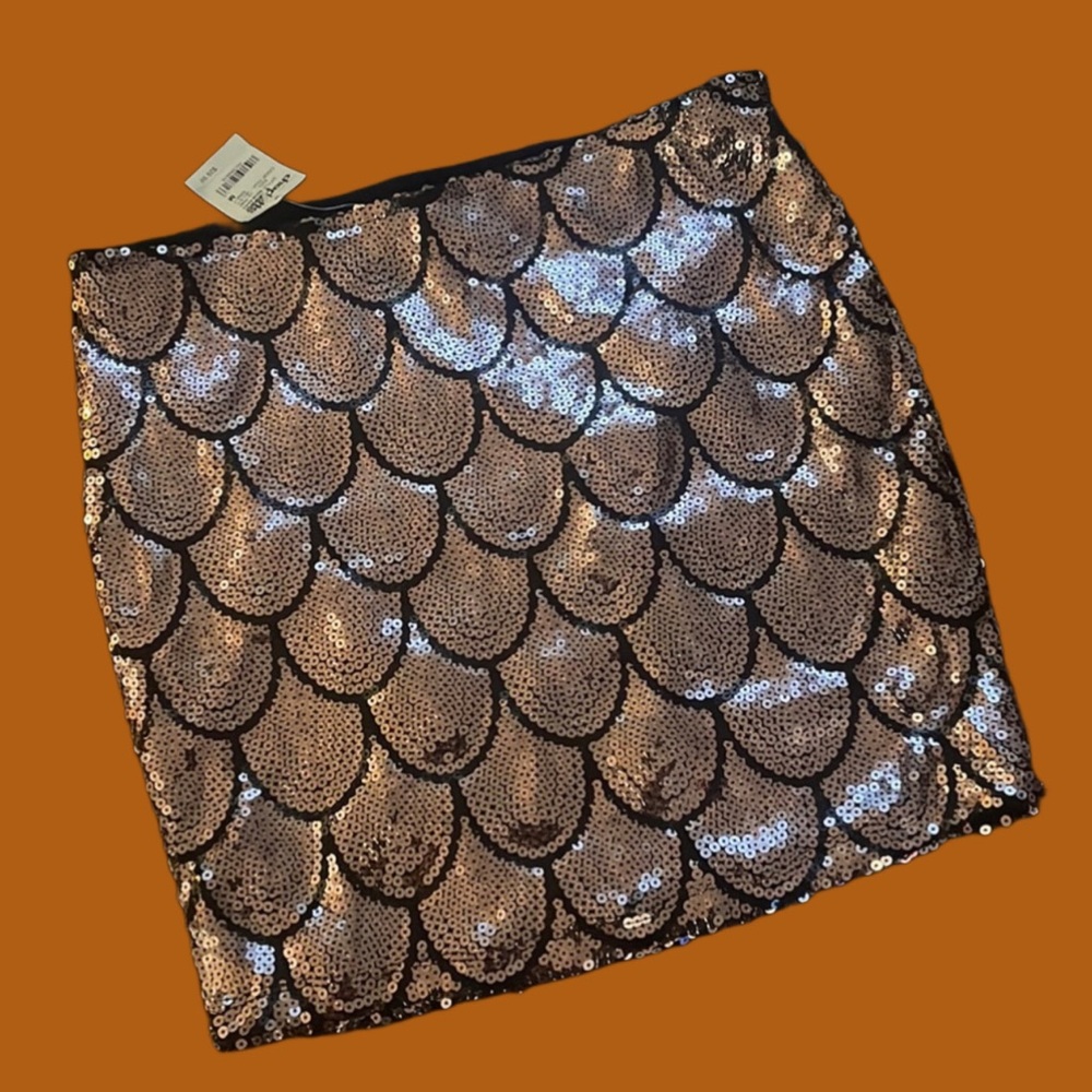 COPY - Charlotte Russe Sequin Rose Gold and black mini